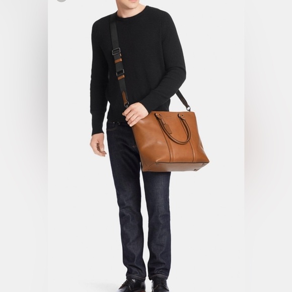 Coach brown leather briefcase bag with strap - Picture 12 of 12